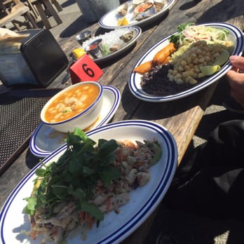 Fish - Tunasalad, sidedish beans, scallop dish with green rice, fish tacos....... Oysters..... - Seafood Near Me - Sausalito, California