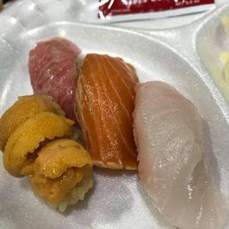 From the 'additional' menu - Hakkado sea urchin and additional assorted sushi From the 'additional' menu - Hakkado sea urchin and additional assorted sushi