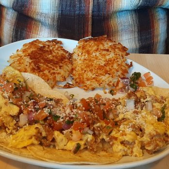 Two Chicks - Breakfast Tacos woth Parmesean Crusted Hash Browns - Breakfast & Brunch Near Me - Reno, Nevada