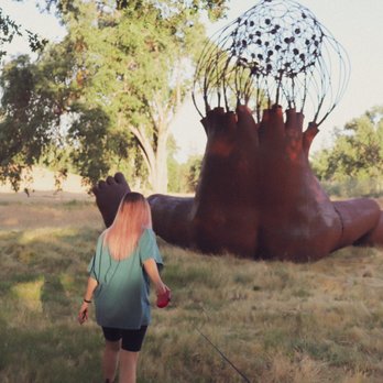 Sierra Meadows Cabins - Coming across the art piece "Brain Child" on the old golf course - Resorts Near Me - Ahwahnee, California Sierra Meadows Cabins - Coming across the art piece "Brain Child" on the old golf course - Resorts Near Me - Ahwahnee, California