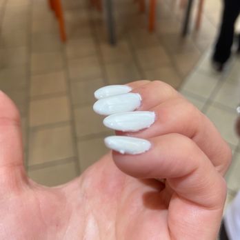 Cali Nails - Didn't even try to clean up the chunk of polish she placed on my fingers. - Hair Removal Near Me - Montebello, California Cali Nails - Didn't even try to clean up the chunk of polish she placed on my fingers. - Hair Removal Near Me - Montebello, California