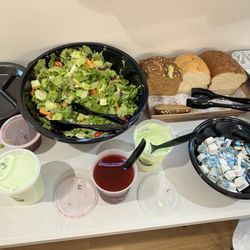 Salad, freshly baked breads same signature salad dressing