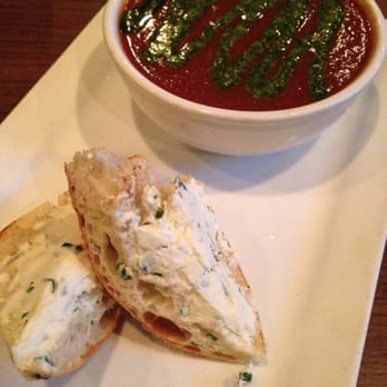 Crave Kitchen and Bar - Tomato Basil soup with Pesto - New American Near Me - El Paso, Texas