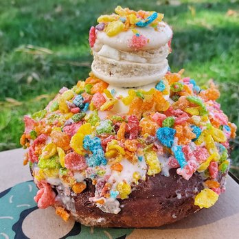 PVDonuts - Fruity pebbles filled donut - Donuts Near Me - Providence, Rhode Island PVDonuts - Fruity pebbles filled donut - Donuts Near Me - Providence, Rhode Island