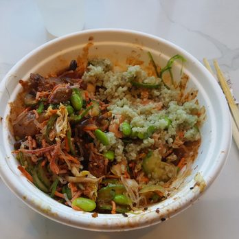 Sweetfin Poke Larchmont - Half of mine, half of my SO's bowl lol large bowl. - Poke Near Me - Los Angeles, California