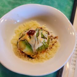 Koji - Appetizers you get when you sit at the sushi bar. Crab salad. YUM