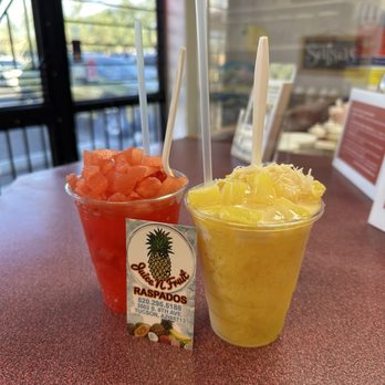Juice N Fruit Raspados - Watermelon raspado and pineapple coconut raspado - Juice Bars & Smoothies Near Me - Tucson, Arizona