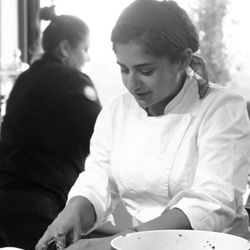 Talin's Table - Chef Talin at work with her friend Chef Julia