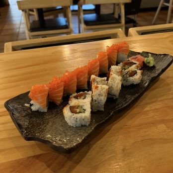 MiMi's Kitchen - Double Salmon ( 8 Pieces) Spicy Tuna Roll ( 8 Pieces) - Asian Fusion Near Me - San Jose, California MiMi's Kitchen - Double Salmon ( 8 Pieces) Spicy Tuna Roll ( 8 Pieces) - Asian Fusion Near Me - San Jose, California