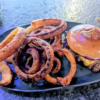 Tie Breakers - Onion Rings and a Single Smashburger - American Near Me - Indianapolis, Indiana Tie Breakers - Onion Rings and a Single Smashburger - American Near Me - Indianapolis, Indiana