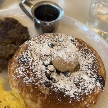 Paperboy South - Pancake with chocolate chips - Breakfast & Brunch Near Me - Austin, Texas