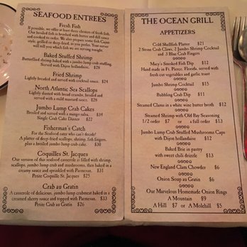 Ocean Grill - Sneak peak Menu! - Seafood Near Me - Vero Beach, Florida