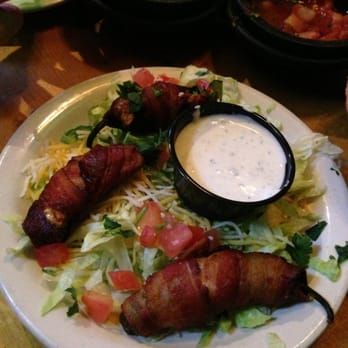 Carlos & Harley's - Bacon wrapped jalapeño poppers (small comes with 4) - Mexican Near Me - Eden, Utah Carlos & Harley's - Bacon wrapped jalapeño poppers (small comes with 4) - Mexican Near Me - Eden, Utah