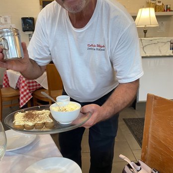 Caffe' da Michele - Leo making tiramisu table side - Italian Near Me - Estero, Florida