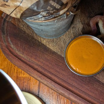 Habana - Banana Habanero Ketchup served with the Filet Mignon Con Papas. - Cuban Near Me - Costa Mesa, California Habana - Banana Habanero Ketchup served with the Filet Mignon Con Papas. - Cuban Near Me - Costa Mesa, California