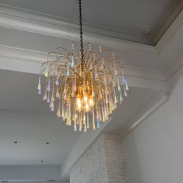 Chandelier in foyer Chandelier in foyer