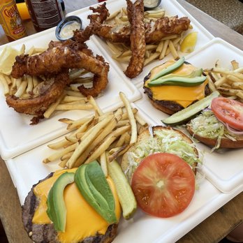 West End Galley - Fish and chips and burger with avocado - Breakfast & Brunch Near Me - Two Harbors, California