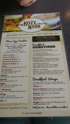 Menu photo 4 Kozy Nook Restaurant Westport, MA