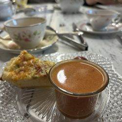 Beatitudes Tea Room - Quiche and cup of soup