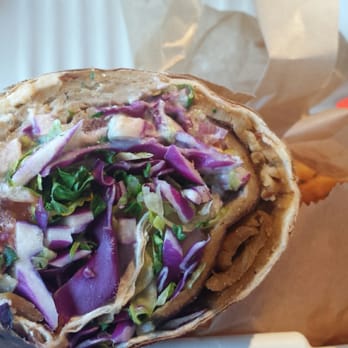 Spitz - Studio City - Mediterranean Doner Wrap with a Small Basket of Fries.. - Mediterranean Near Me - Studio City, California Spitz - Studio City - Mediterranean Doner Wrap with a Small Basket of Fries.. - Mediterranean Near Me - Studio City, California