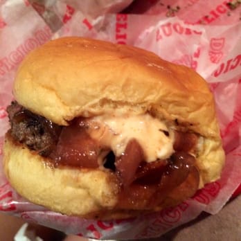 Good Stuff Eatery - The Obama Burger: beef patty, Roquefort cheese, grilled onion marmalade, applewood bacon & horseradish mayo - Burgers Near Me - Washington, DC, District of Columbia