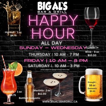 Big Al's Bar & Grill - The HAPPIEST Happy Hour! - Pizza Near Me - Calgary, Alberta
