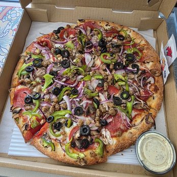 Pizza Go - Combination Pizza - but I couldn't feel warm from the Pizza.... It just ordered 20 min ago... - Pizza Near Me - Los Angeles, California Pizza Go - Combination Pizza - but I couldn't feel warm from the Pizza.... It just ordered 20 min ago... - Pizza Near Me - Los Angeles, California