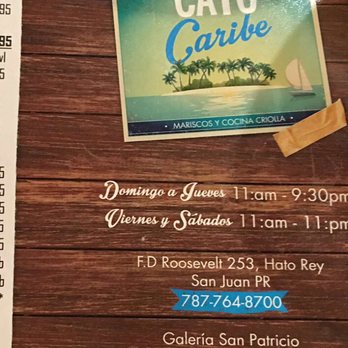 Cayo Caribe - Very nice restaurant for puertorrican fresh seafood, great fish tacos & paellas. Variety of spicy sauces (avocado, tamarindo & guava) - Seafood Near Me - San Juan, Puerto Rico