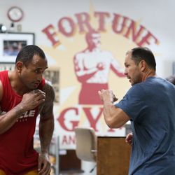 Fortune Boxing Gym - Justin Fortune training Heavyweight Aussie Sol Haumono.