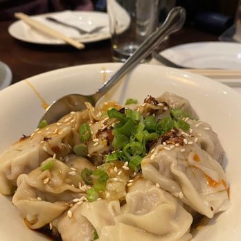 Full Moon Mandarin Cuisine - Spicy 16 Piece Wonton in Spicy Sauce - Chinese Near Me - Monterey, California