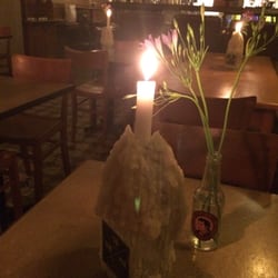 Dresden in Kreuzberg - View on the inside. How cool is the candlewax on the gin bottle??