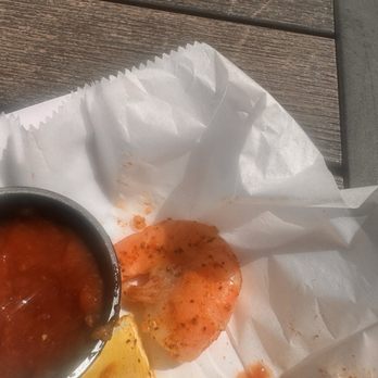 Jimbo's Bar and Grill - Look closely you will see the hair on my old bay shrimp I ordered - Burgers Near Me - Seaside Heights, New Jersey
