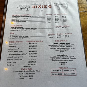 Dixie Q - Menu - Part 1 of 4: Food. - Barbeque Near Me - Atlanta, Georgia
