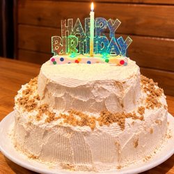 Texas Roadhouse - Birthday cake made from the famous Texas Roadhouse Yeast Rolls!