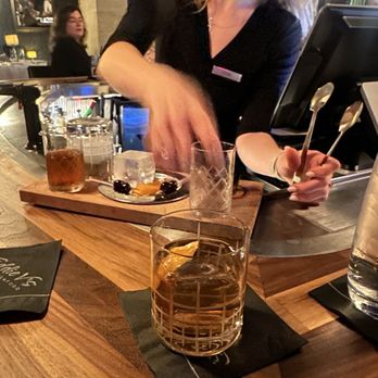 Eddie V's Prime Seafood - Smoked Old Fashioned - Seafood Near Me - Mclean, Virginia