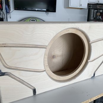 Hinnant Design - Jeep custom Baltic birch plywood subwoofer enclosure - Car Stereo Installation Near Me