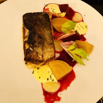 Chez Ami - Salmon. Delicious and well cooked. - Salad Near Me - Buffalo, New York
