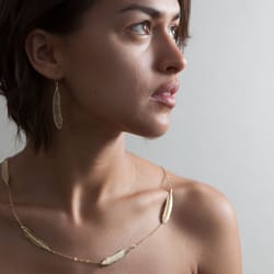 Rebekah Brooks Jewelry - Feather Necklace and Earrings