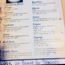 Mama D's du Lac - Menu 2