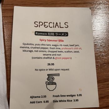 Monster Ramen - Menu - Ramen Near Me - Chicago, Illinois