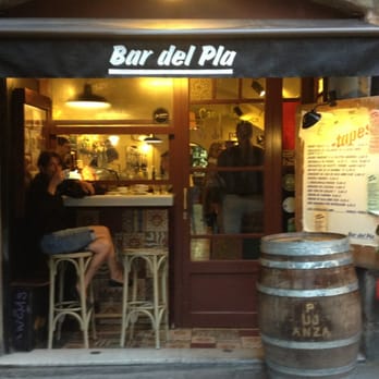 Bar del Pla - Sitting in front of bar having a cup of cafe con leche... - Tapas Bars Near Me - Barcelona, B Bar del Pla - Sitting in front of bar having a cup of cafe con leche... - Tapas Bars Near Me - Barcelona, B