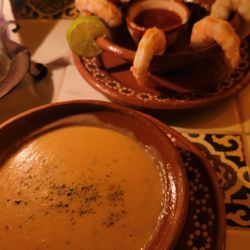 The Original Lobster House - Shrimp chowder and shrimp cocktail