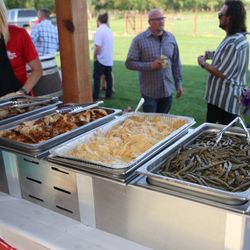 Smokin' Yankee's BBQ Catering - Tri tip, chicken, scalloped potatoes and green beans