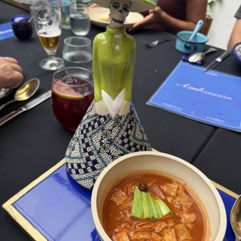 Azul - Beautiful Catrina (day of the dead skeleton) soup bowl - Mexican Near Me - México, D.F., DIF Azul - Beautiful Catrina (day of the dead skeleton) soup bowl - Mexican Near Me - México, D.F., DIF