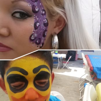 Lily Sky Face Painting - Purple leopard and Chica from 5 nights at Freddys!! - Face Painting Near Me Lily Sky Face Painting - Purple leopard and Chica from 5 nights at Freddys!! - Face Painting Near Me