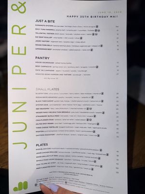 Menu photo 1 Juniper and Ivy San Diego, CA Menu photo 1 Juniper and Ivy San Diego, CA