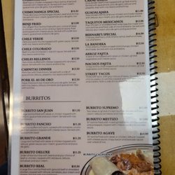 El Mariachi - Menu