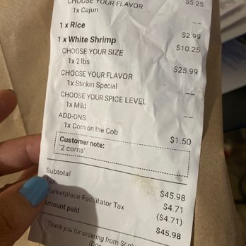 Stinkin Crawfish - I paid extra $25.99 for nothing - Cajun/Creole Near Me - Downey, California