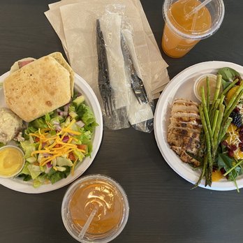 Brown Bag - two plates of food and a drink - New American Near Me - Chattanooga, Tennessee Brown Bag - two plates of food and a drink - New American Near Me - Chattanooga, Tennessee