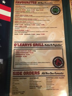 Menu photo 7 O'Learys Helsinki, 18